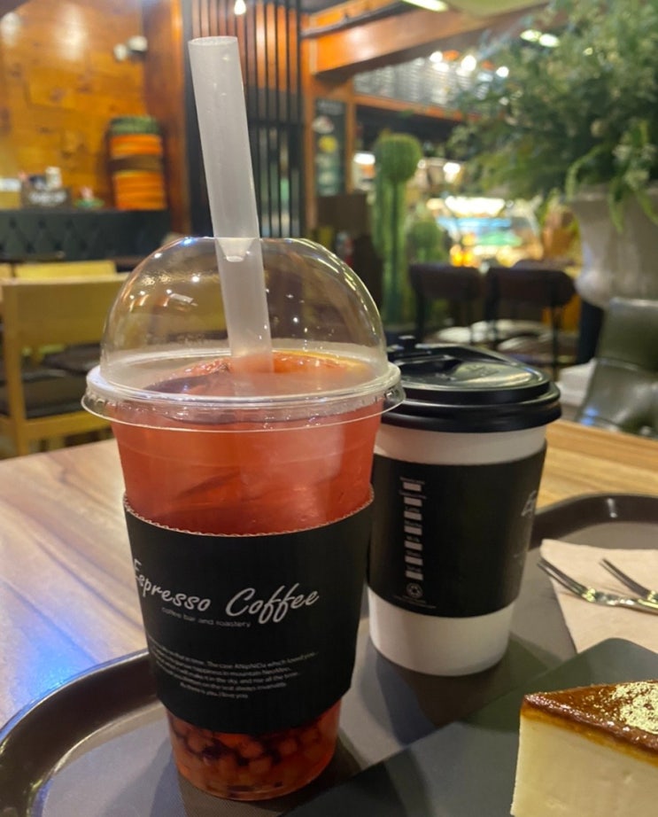  안산 일동 카페 식물원앞카페 애플히비스커스차 맛있다
