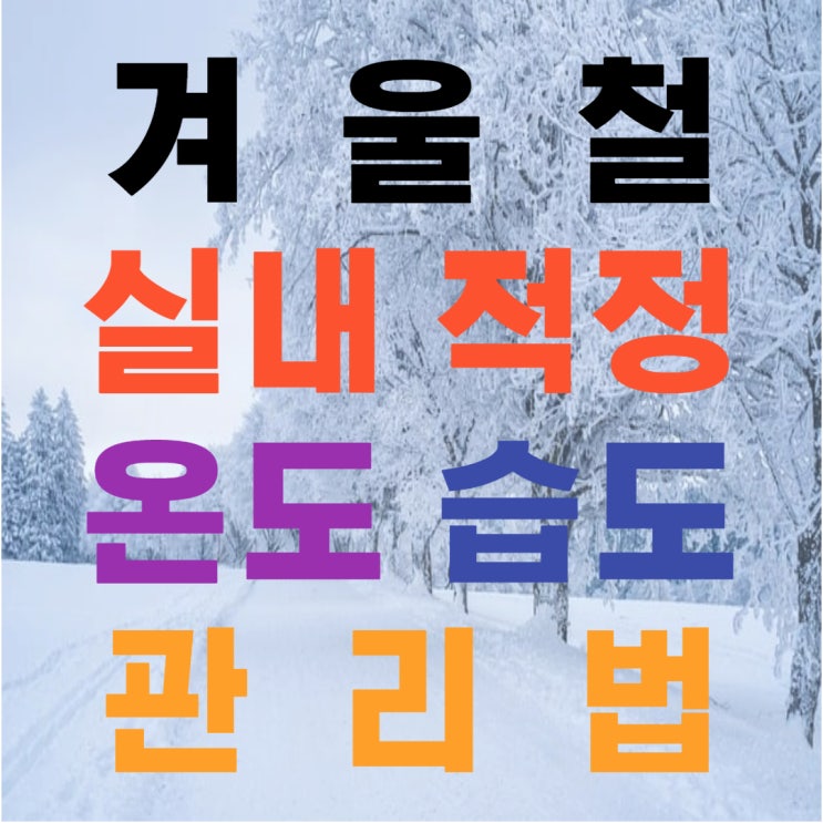  겨울철 실내 적정 온도 습도 관리법 알아보기