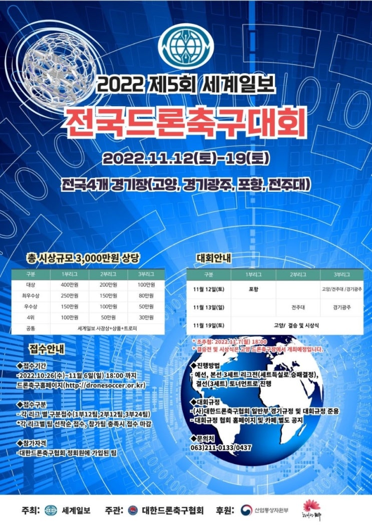  도전4기 제5회 세계일보전국드론축구대회 출전