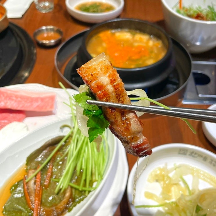  의정부 장암동 숙성생고기 맛집 한마음 정육식당 ㅣ 된장찌개 무한리필 (키즈실내놀이터,  연말 단체 회식장소)
