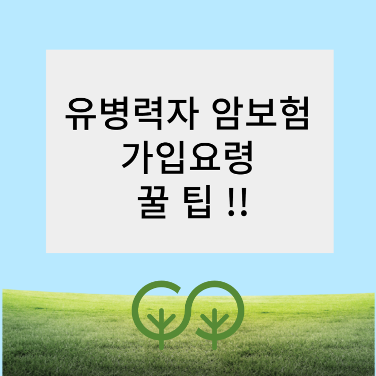  유병력자암보험 가입요령