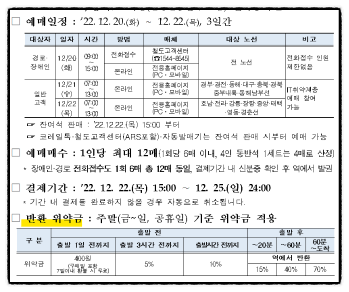 2023 설연휴 기차표 예매 방법 (KTX, SRT 유아동반 할인까지)