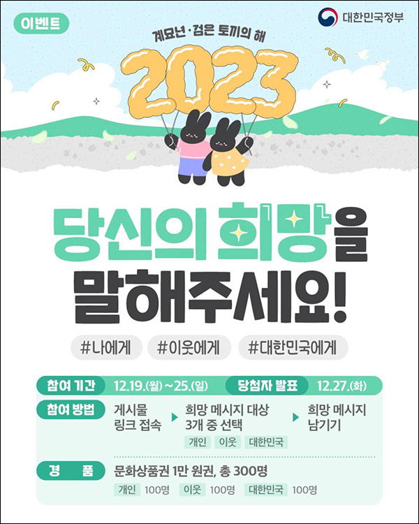 정책공감 희망메시지 이벤트(문상 1만원 300명)추첨 정책공감 희망메시지 이벤트(문상 1만원 300명)추첨