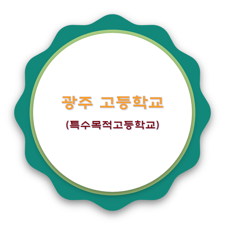  광주 고등학교 특목고 분류(일반고 제외)