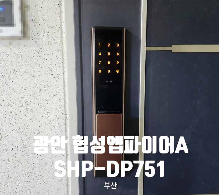 [부산] 부산 광안 협성엡파이어A_ SHP-DP751 삼성 디지털 푸시풀도어락 설치 후기입니다.
