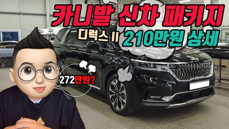  카니발 신차 패키지, 팀보가 디럭스 II 패키지 진행했습니다. 기본 가격 210만원에 추가된 아이템까지?