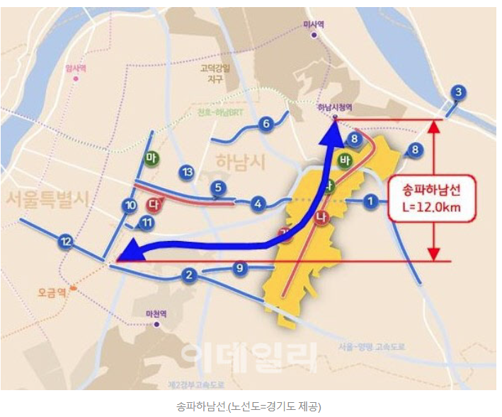 하남교산지구 3호선 연결 준비 '착착'…경기도, 송파하남선 용역 착수 하남교산지구 3호선 연결 준비 '착착'…경기도, 송파하남선 용역 착수