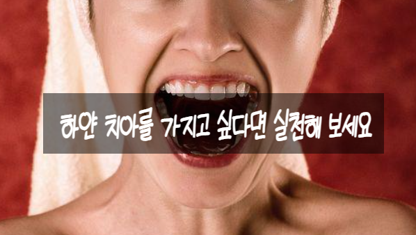  하얀 치아를 가지고 싶다면 실천해 보세요