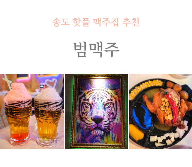  인천송도술집  범맥주 눈꽃맥주와 치킨이 맛있는 곳. 송도맥주맛집