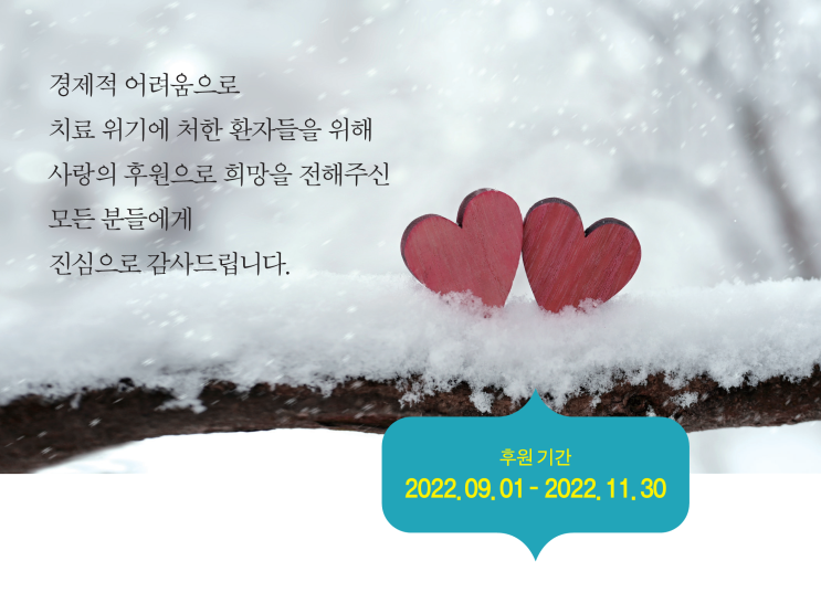 사랑과 정성을 보내주신 후원자님께 감사드립니다.
