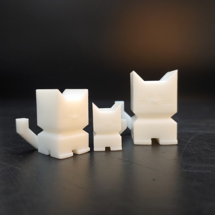 3D프린트 플라스틱가공 고양이 모형 출력물