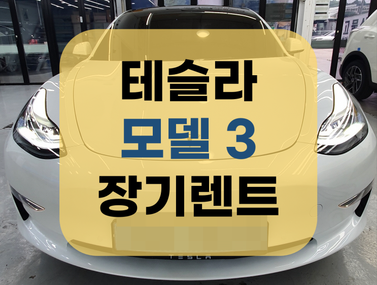 테슬라 모델3 장기렌트 지금이 타이밍!
