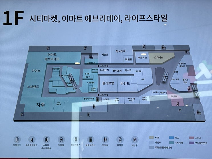 스타필드 부천 식당, 층별 안내 지도