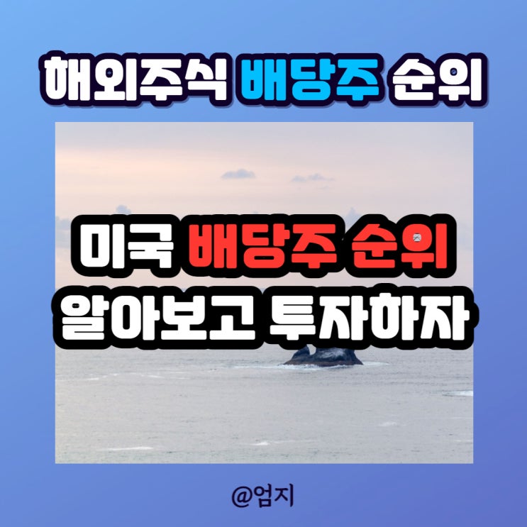  미국 배당주 순위, 내가 투자할 기업은 어디?