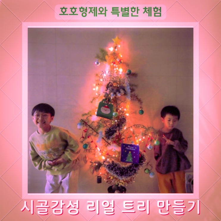  아이와 진짜 나무로 크리스마스트리 만들기, 재료준비부터 장식까지