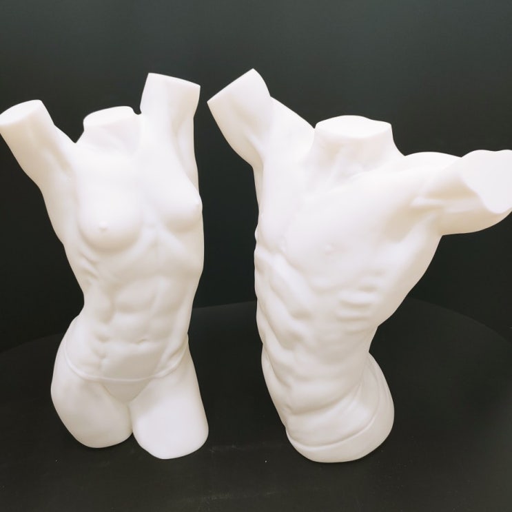 남/여 신체 조각상 3D프린터출력대행 했어요.