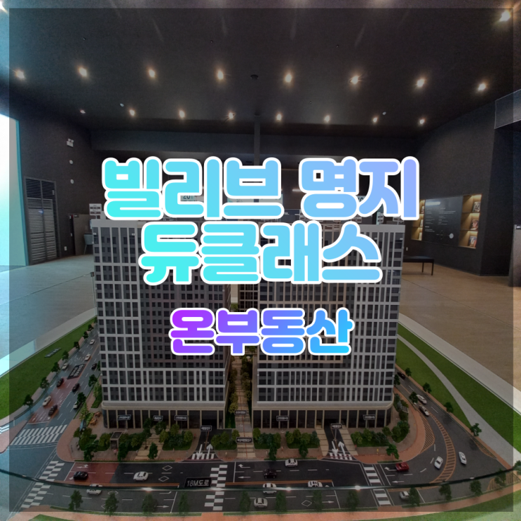 부산오피스텔분양 / 빌리브명지 듀클래스, 대단지 주거형 오피스텔은 부동산동행에서!