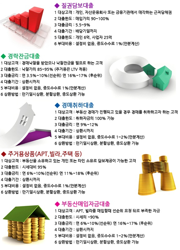  NPL 및 각종 담보대출