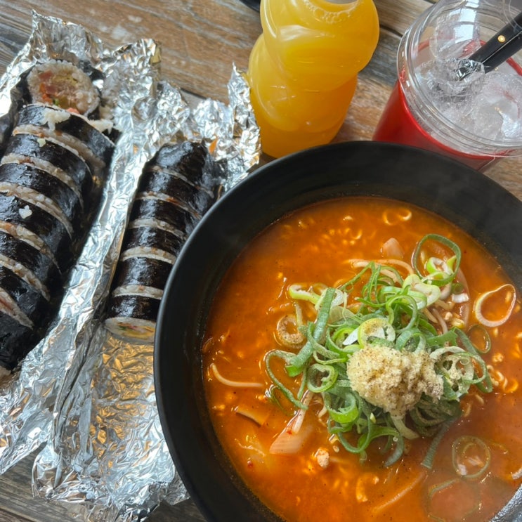  오는정김밥 꼬란 라면 제주 서귀포 맛집