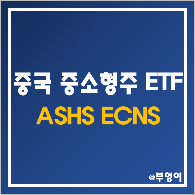 미국 상장 중국 주식 ETF - ASHS, ECNS 주가 (중국 증시 관련주 및 인덱스 펀드) 미국 상장 중국 주식 ETF - ASHS, ECNS 주가 (중국 증시 관련주 및 인덱스 펀드)