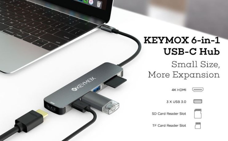  KEYMOX USB-C HDMI 허브 (AZDS283)해외직구 내돈내산 사용후기