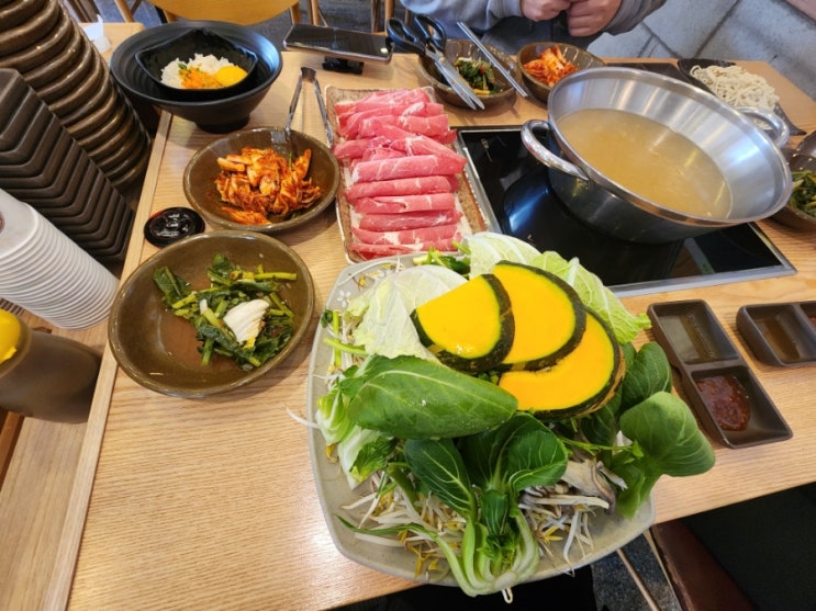  어정 샤브샤브 칼국수 맛집 소고기 야채 신선해서 잘 먹은 후기