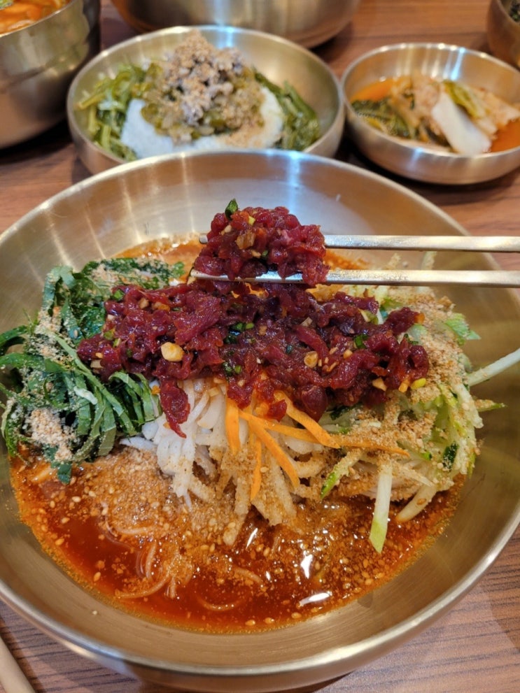  육회비빔국수 맛에 반해버린 대구 찐맛집 부자면!!