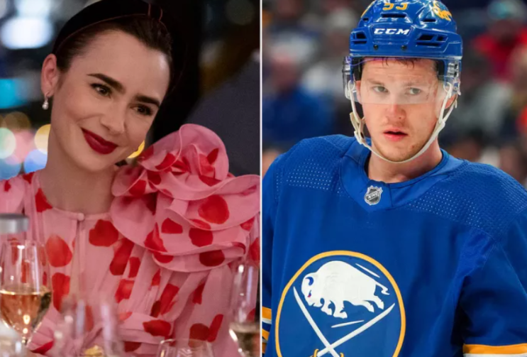 릴리 콜린스는 바이럴 틱에서 팀 동료에게 '파리의 에밀리'에 대해 이야기하는 NHL 선수에 반응합니다.톡입니다 릴리 콜린스는 바이럴 틱에서 팀 동료에게 '파리의 에밀리'에 대해 이야기하는 NHL 선수에 반응합니다.톡입니다