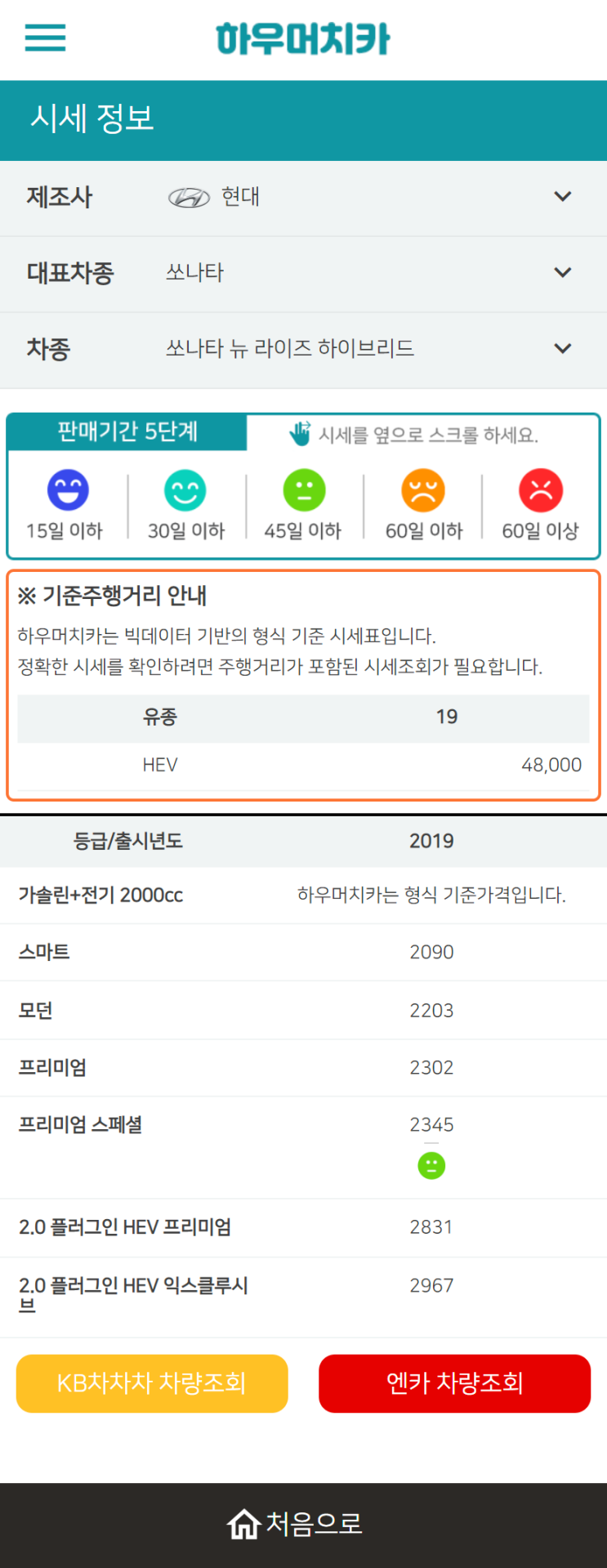 하우머치카 2022년 12월 쏘나타 뉴 라이즈 하이브리드 중고차시세.가격표 하우머치카 2022년 12월 쏘나타 뉴 라이즈 하이브리드 중고차시세.가격표