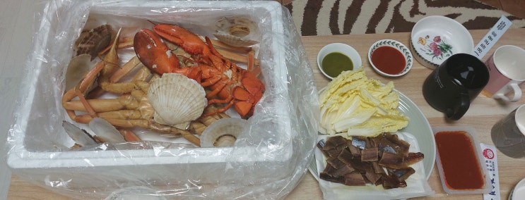  나리네 농수산 신선한 대게, 킹크랩, 과메기, 가리비 먹방 내돈내산