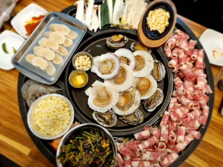 비주얼+맛 끝판왕 해산물 삼합구이 흥덕지구맛집 :: 군산조개천국