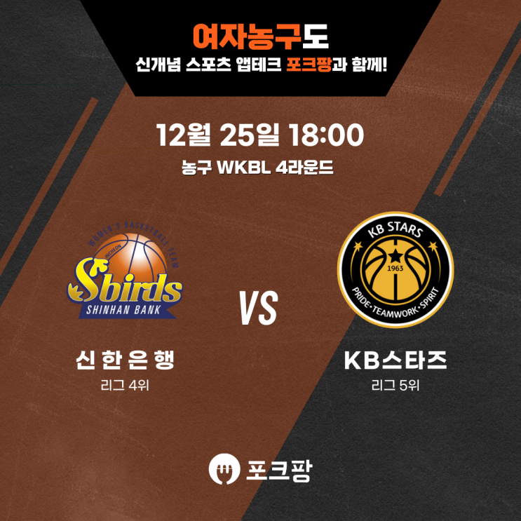  12월 25일 여자 농구 WKBL 4라운드 신한은행 VS KB 스타즈 핵심 분석