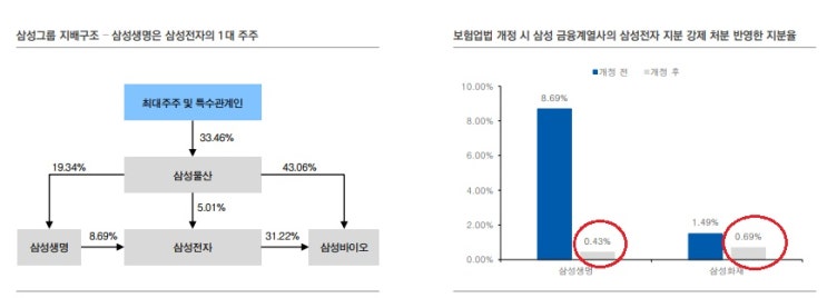 삼성생명법 통과할 경우 삼성물산, 삼성생명, 삼성전자 영향에 대해 삼성생명법 통과할 경우 삼성물산, 삼성생명, 삼성전자 영향에 대해