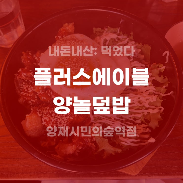  [내돈내산] 플러스에이블(Plusable) 양놀덮밥 후기, 추천메뉴, 메뉴판, 영업시간