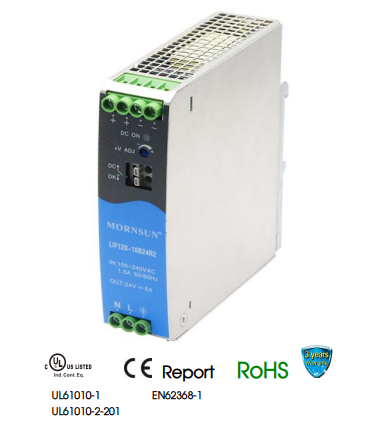  120W DIN-Rail SMPS, LIF120-10BxxR2