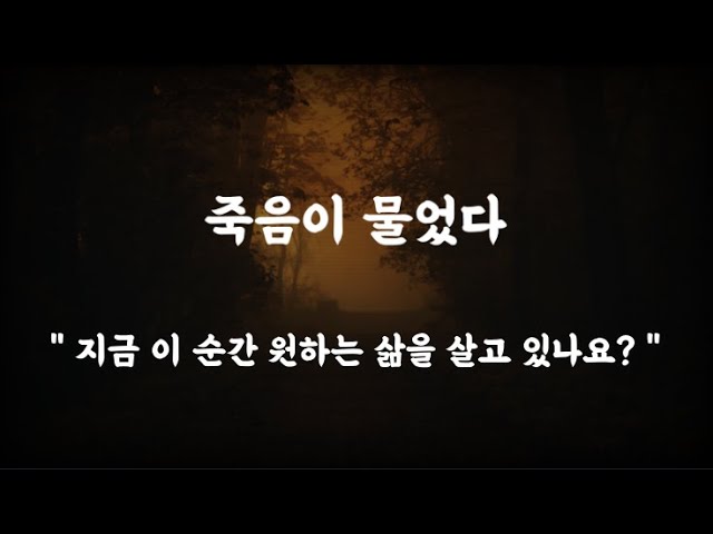 후회 없는 오늘을 위해 죽음이 전하는 질문들