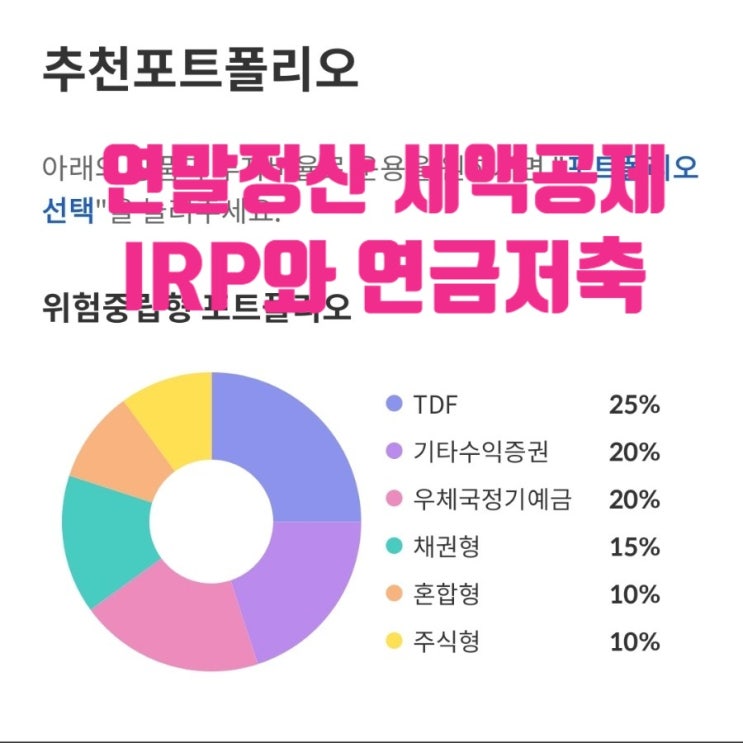  2022년 퇴직연금 IRP 세액공제 받기! 연말정산 꿀팁, IRP 퇴직연금, 연금저축 세액공제