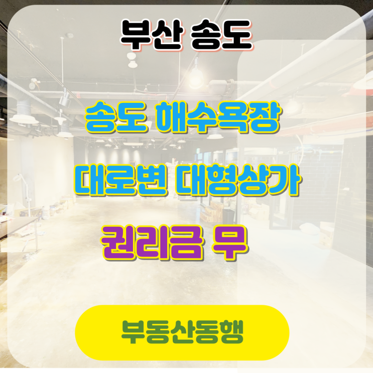 [부산송도상가]송도해수욕장 대로변 대형상가 / 정확한 매물정보 확인하기