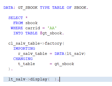  [SAP ABAP] SALV 생성하기. (빠른 ALV 생성 )