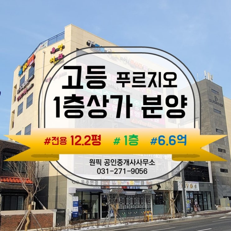  대단지 4,086세대를 품은 화서동 근생건물 "디아이프라자 2차" 이동통신매장 영업중인 상가 [분양]