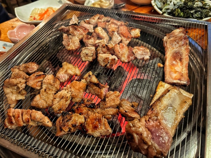  과천 회식맛집 돼지갈비 냉면 농부네 수제갈비