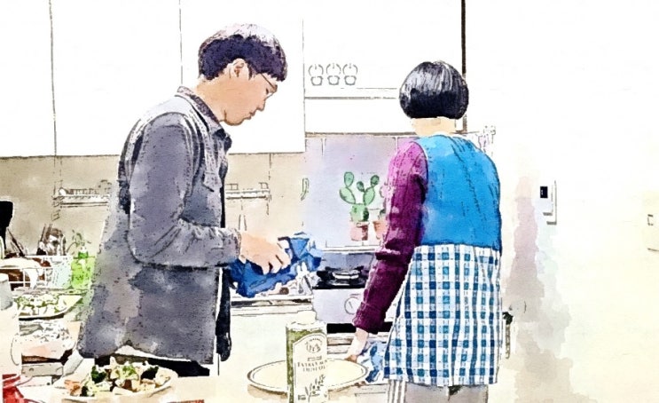  크리스마스 홈파티 스테이크 파스타 슈틀렌 손편지