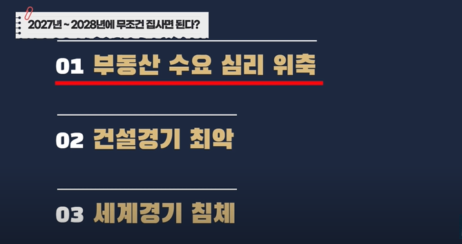  2027년~2028년이 집 사기 좋은 타이밍이다?