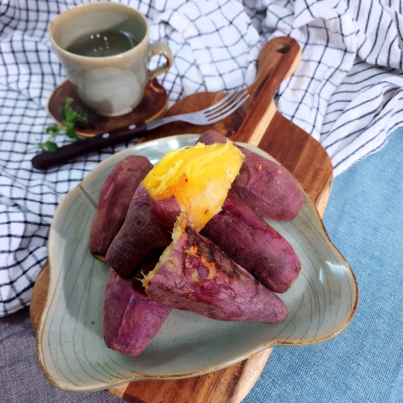 군고구마 만들기, 후라이팬 고구마 굽기 맛있게 굽는법 고구마 굽는 시간!(겨울간식)