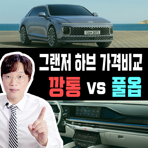  신형 디올뉴 그랜저 하브 깡통 vs 풀옵 장기렌트카 가격비교