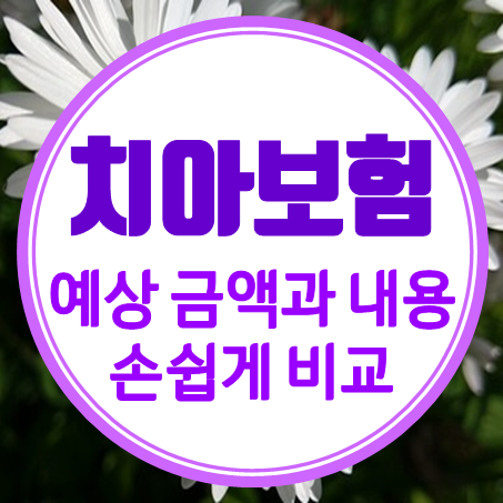  비갱신형치아보험 예상 금액과 내용을 손쉽게 알 수 있어요!