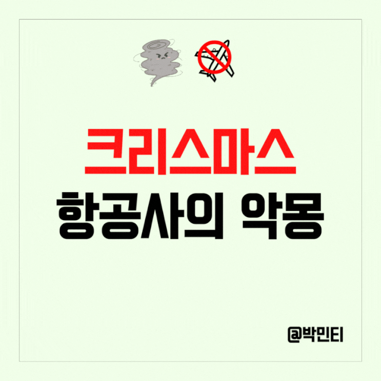 미국 항공 여행 주식 눈폭풍으로 인한 크리스마스의 악몽 연말 까지 영향?