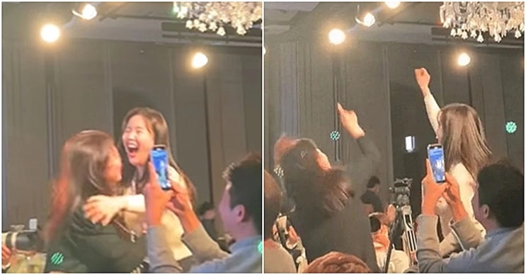 '댄스 삼매경' 심진화·장영란, 박수홍김다예 결혼식서 제대로 '춤바람'에 빠져...네티즌 웃 '댄스 삼매경' 심진화·장영란, 박수홍김다예 결혼식서 제대로 '춤바람'에 빠져...네티즌 웃