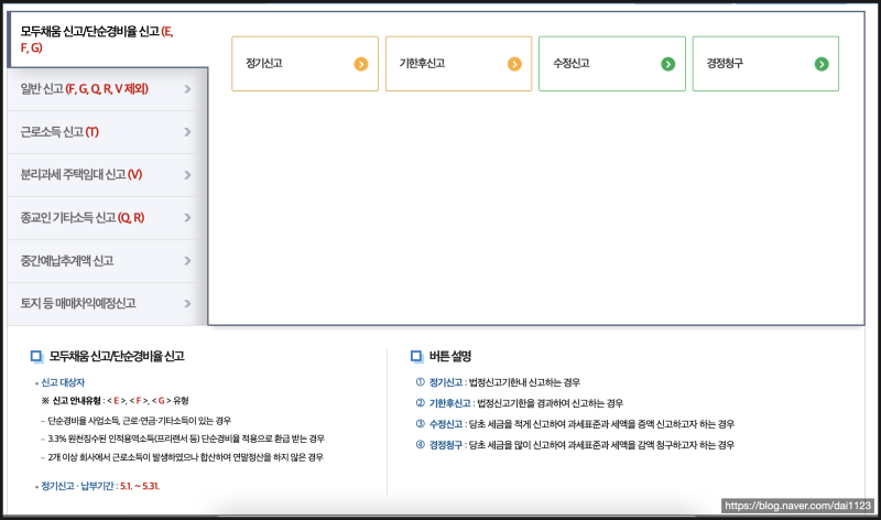 종합소득세 신고 전 확인 :