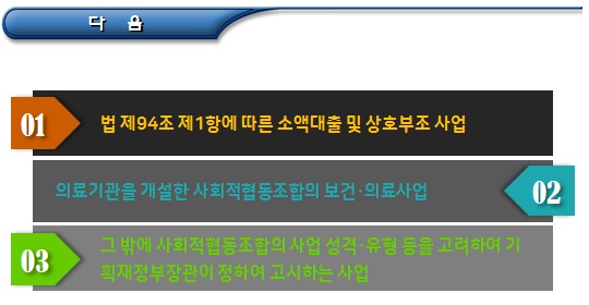 사회적협동조합 사업의 이용 및 이용금지